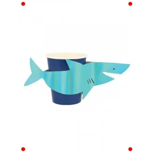 Köpekbalığı Temalı Parti Bardakları (8 Adet)