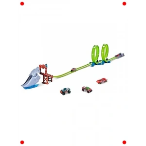 Köpekbalığı Temalı Yarış Pisti Araç Oyun Seti