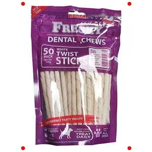 Köpekler İçin Beyaz Burgu Diş Çubuğu Ödülü 50 Adet, 300g