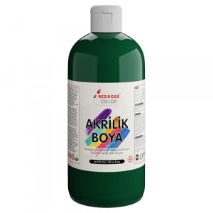 Koyu Yeşil Akrilik Boya, 500gr, Kaliteli Malzeme