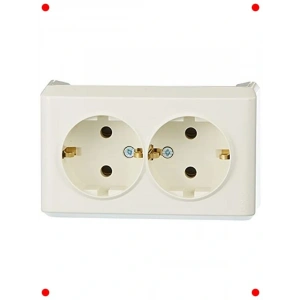 Krem İkili Topraklı Duvar Priz, Şık ve Modern