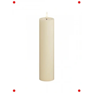 Krem Rengi Alevsiz LED Mum - Gerçekçi Titreşimli Işık