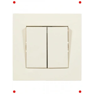 Krem Rengi Çift Anahtarlı Komütatör
