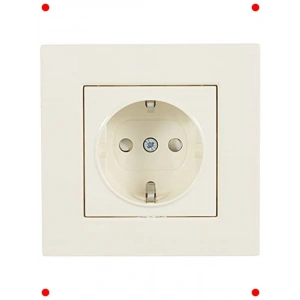 Krem Renk Topraklı be Korumalı Priz