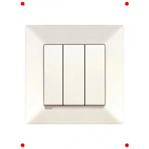 Krem Üçlü Duvar Anahtarı