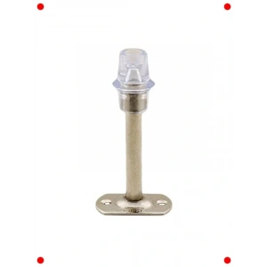 Krom Metal Kapı Stoperi - 10cm Vidalı & Silikonlu Koruma