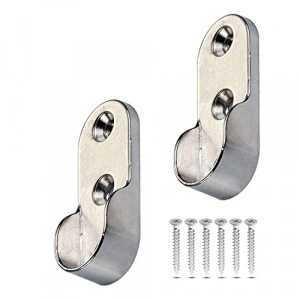 Krom Oval Askı Flanşı, 2 ADET, Dolap için