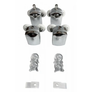 Krom Renkli Cam Duşakabin Tekerleği, 4lü Set