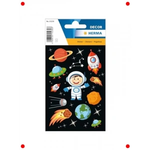 Küçük Astronot Çıkartma Seti - 3 Yaprak / 33 Adet