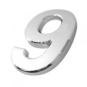 Küçük Boy Yapışkanlı Kapı Numarası, Krom Renk Seçeneği