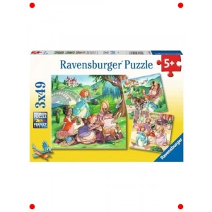 Küçük Prensesler Temalı Puzzle (3x49 Parça)