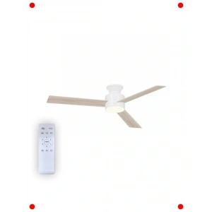 Kumandalı 3 Kanatlı Beyaz Tavan Vantilatörü