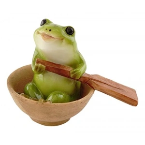 Kurbağa Kürek Teknesi Tasarımlı Mini Teraryum Heykeli