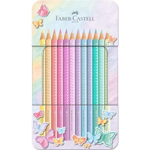 Kuru Pastel Renk Seti, 12li Ergonok Tasarımlı Metal Kutu
