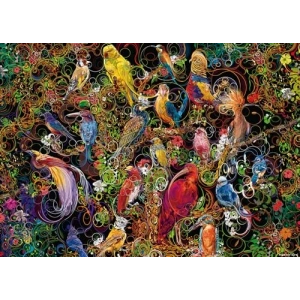 Kuş Temalı 1000 Parçalı Puzzle, Eğlenceli Yapboz