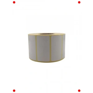 Kuşe Barkod Yazıcı Etiketi Ruloda 1000 Adet 60x30mm