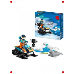 Kutup Kâşifi Motorlu Kızağı Yapım Seti (70 Parça)