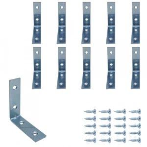 L Şeklinde 10 Adet Köşebent, 16x55x55mm, Mobilya Sabitleme Aparatı