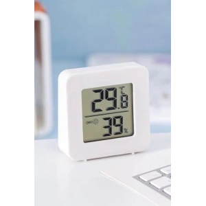 LCD Ekranlı Sıcaklık ve Nem Ölçer - Duvara Takılabilir