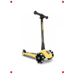 LED Işıklı Tekerlekli Sarı Çocuk Scooterı