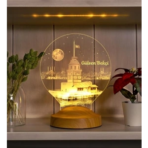 LED Lamba, Kız Kulesi Tasarımı, Romantik Hediye Seçeneği