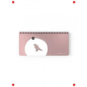 Lila Haftalık Planner (13x27 cm) - Spiralli, Stickerlı