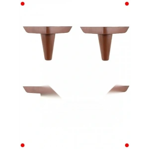 Lüks Ahşap Desenli  Ayağı (4 Adet, 14 cm)