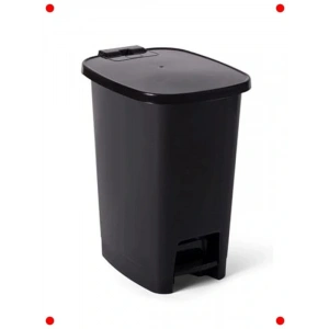 Lüx Pedallı 25 Litre Çöp Kovası, Siyah