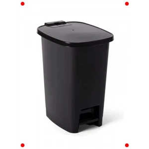Lüx Pedallı 25 Litre Çöp Kovası, Siyah