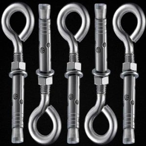 M8 kancalı çelik dübel seti, 5 adet, dayanıklı