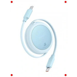 Makaralı Type-C 60W Şarj Kablosu 1m - Mavi