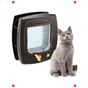 Manyetik Kedi-Köpek Kapısı (Orta Boy) Kahverengi