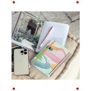 Manzara Desenli Spiralli Seyahat Defteri