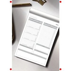 Masaüstü Ders Çalışma Planlayıcı, 60 Yaprak, 17x24 cm