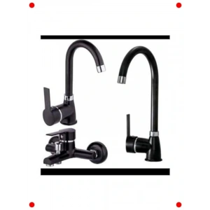 Mat Siyah Banyo & Mutfak  Takımı