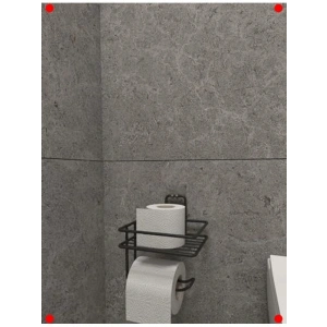 Mat Siyah Yapışkanlı Tuvalet Kağıtlığı