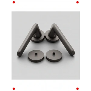 Mat Titan Rozetli Kilitli İç Kapı Kolu Seti