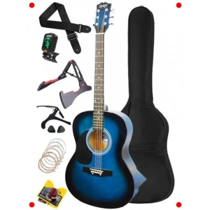 Mavi Akustik Gitar Başlangıç Seti 4/4 Boy