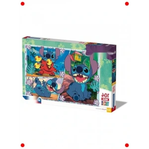Mavi Uzlı Karakter Yapbozu - 104 Parça Çocuk Puzzle
