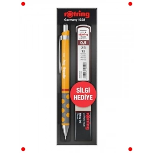 Mekanik Kurşun Kalem 0.5mm & Silgi, Turuncu