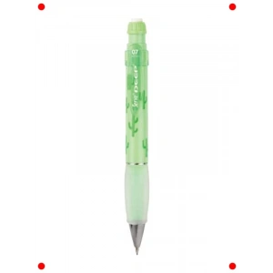 Mekanik Kurşun Kalem 0.7mm | Elma Yeşili Kaktüs Desenli
