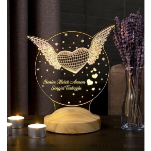 Melek Kanatlı Anneye Özel Led Lamba Hediye