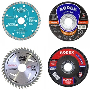 Mermer Ahşap Granit Kesme Flap Disk Seti, 4 Parça