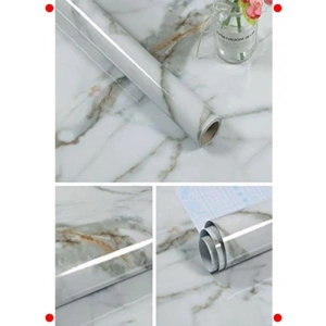 Mermer Desenli Yapışkanlı Folyo, 1 Metre