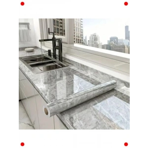 Mermer Desenli Yapışkanlı Folyo - Atina Grisi 60CM*5MT