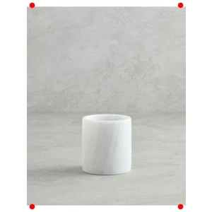 Mermer Görünümlü Tekli Diş Fırçalık Beyaz