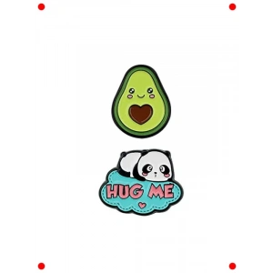 Metal Klips Seti - Avokado ve Panda Temalı (10 Adet)