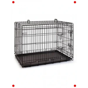 Metal Köpek Eğitim ve Seyahat Kafesi Siyah