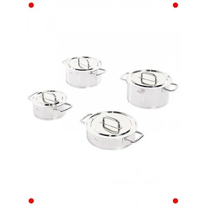 Metalik Görünümlü Dayanıklı Tencere Seti