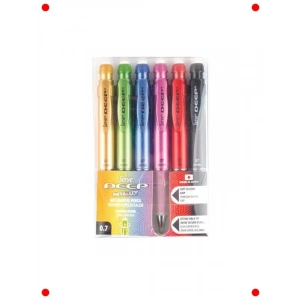 Metalik Gövdeli Kurşun Kalem Seti - 6 Adet